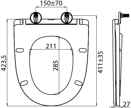 Крышка-сиденье BelBagno Lounge BB045/051SC