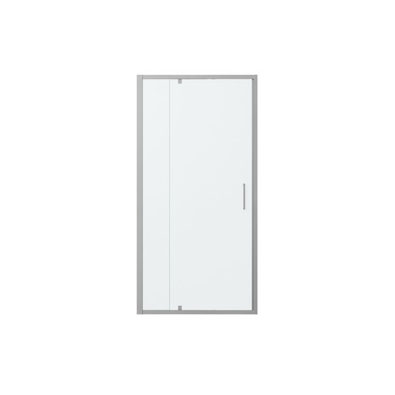 Душевая дверь в нишу Bravat Line 100x200см BD100.4112A профиль хром, стекло прозрачное