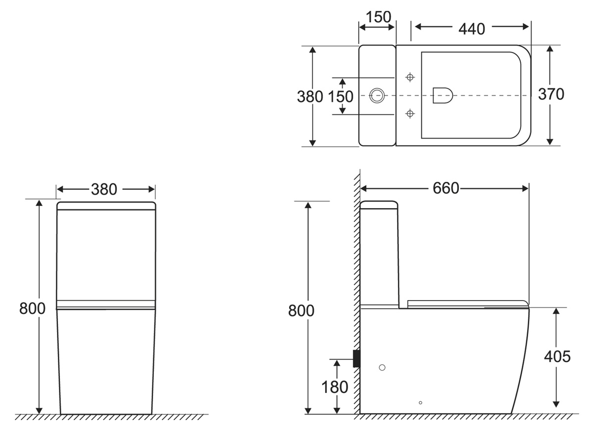 Чаша для унитаза напольного BelBagno VISTO BB319CPR