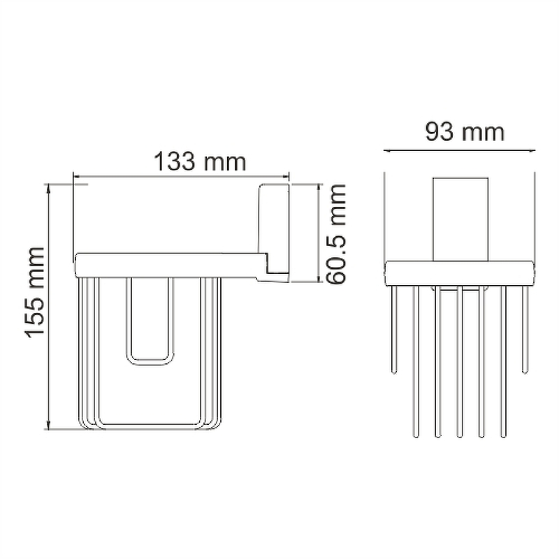 Держатель освежителя воздуха Wasserkraft Lopau K-6045 хром