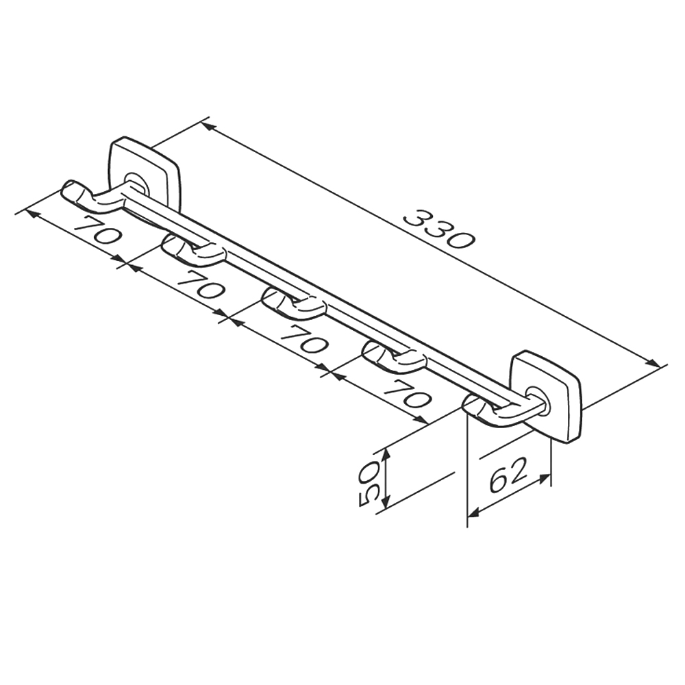 Крючок AM.PM Gem A9035922 черный матовый