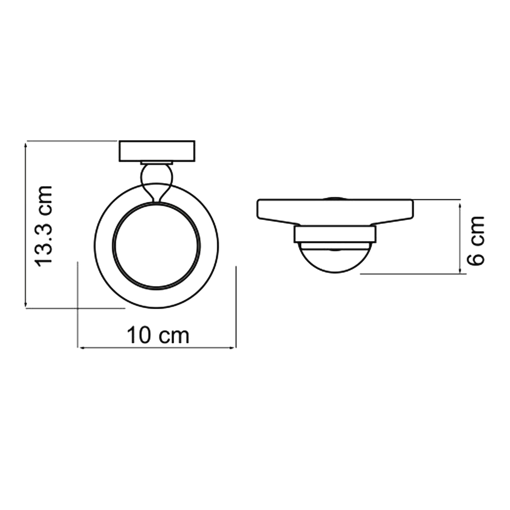 Мыльница Wasserkraft Diemel K-2229 цветная/хром