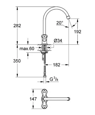 Смеситель для кухни Grohe Costa L 31831001 хром