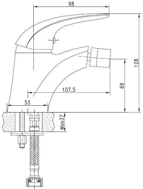 Смеситель Aquanet Cobra SD90364 для биде