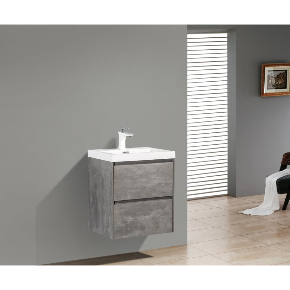 Тумба с раковиной BelBagno Pietra Mini 50 серая матовая
