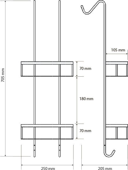 Полка Bemeta Cytro 146208422 2-ярусная, хром