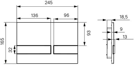 Кнопка смыва IDDIS Unifix UNI06MWi77 белая