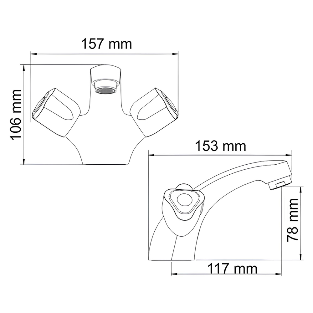 Смеситель для раковины Wasserkraft Amper 2903 хром