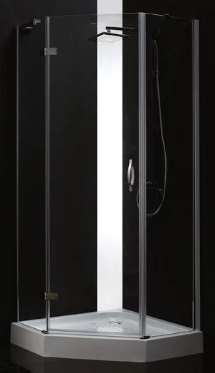 Душевой уголок Cezares Bergamo 100x100см BERGAMO-P-1-100-C-Cr-R-lV профиль хром, стекло прозрачное