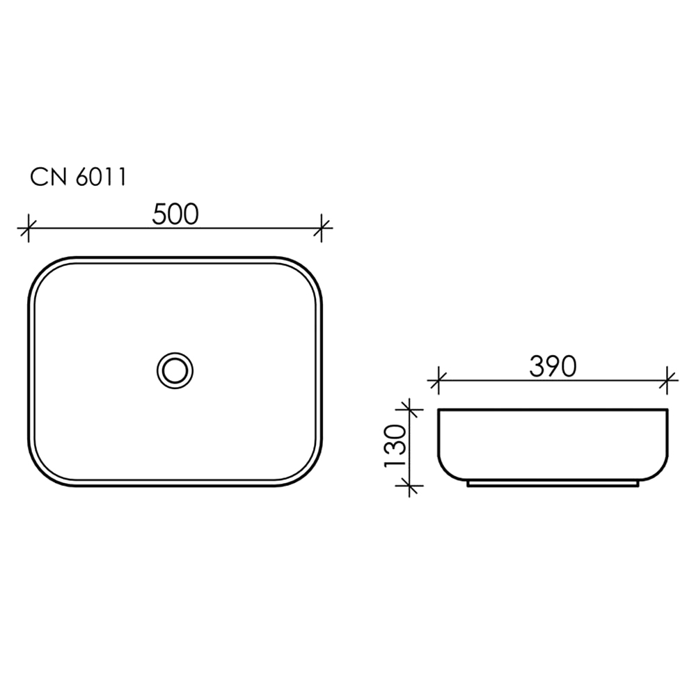 Раковина накладная Ceramica Nova Element CN6011 белая глянцевая