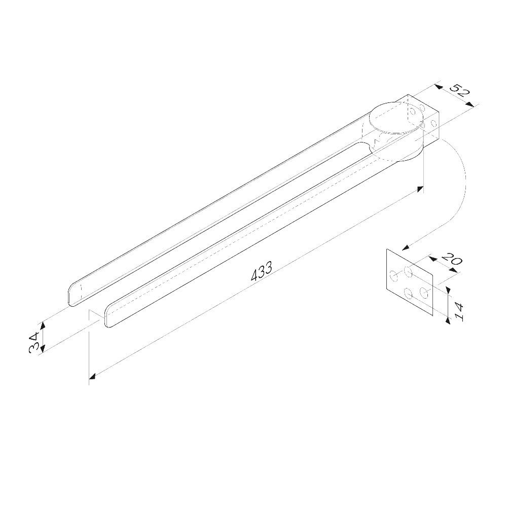 Полотенцедержатель AM.PM Inspire 2.0 A50A32600 хром