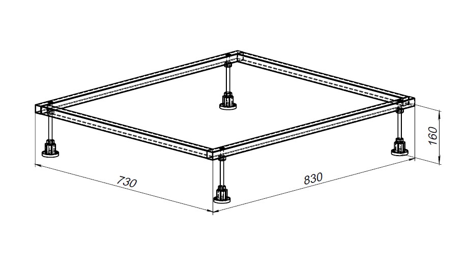 Каркас для поддона Allen Brau 90x80 8.00001.1