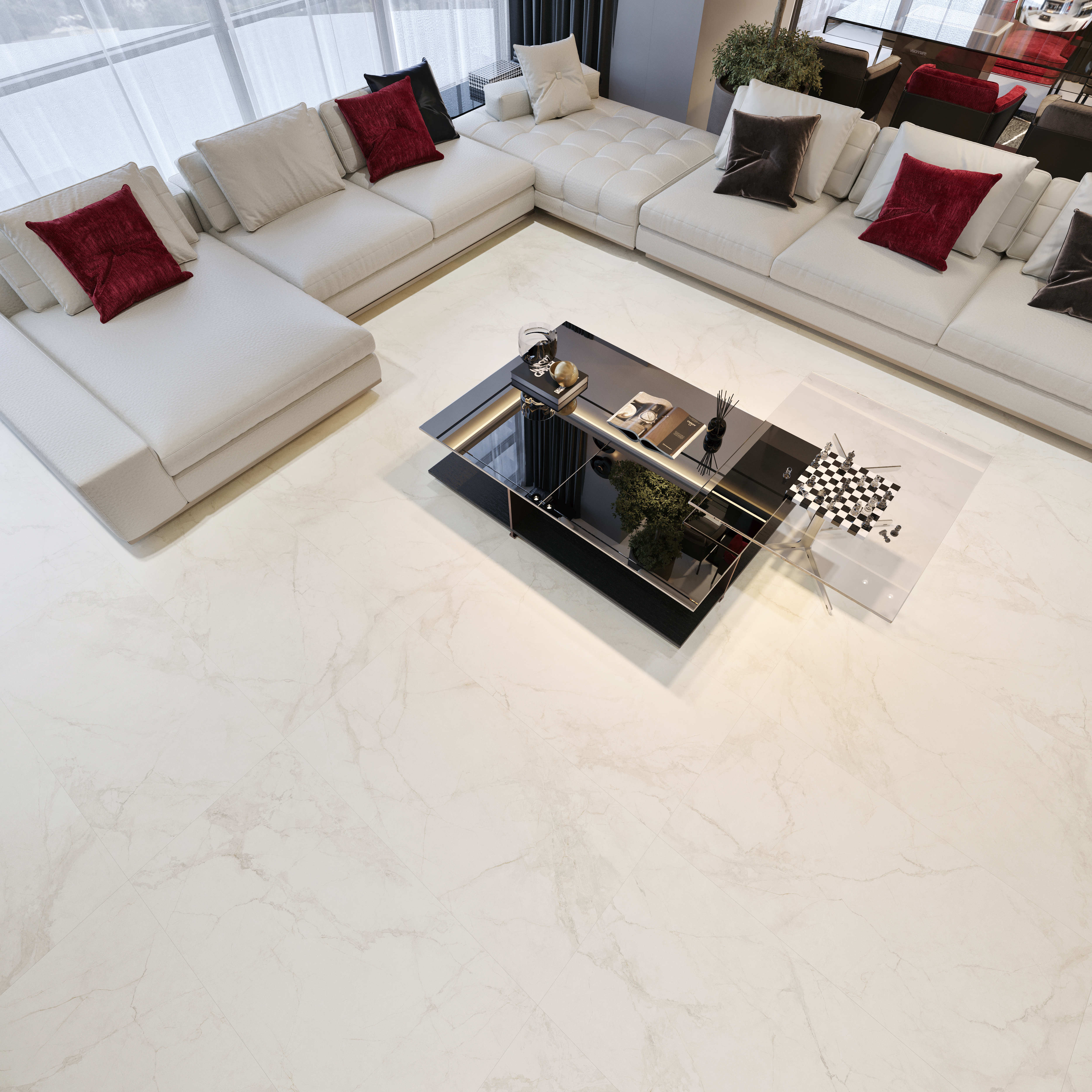 Керамогранит House 60х120 см HW6207 белый мрамор матовый