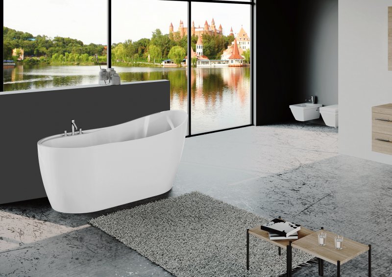 Акриловая ванна BelBagno 152,5x80x76 BB301 белая глянцевая