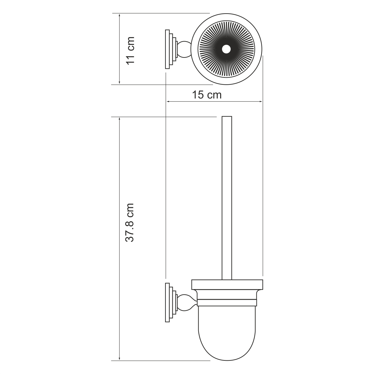 Ершик Wasserkraft Ammer K-7027 хром матовый