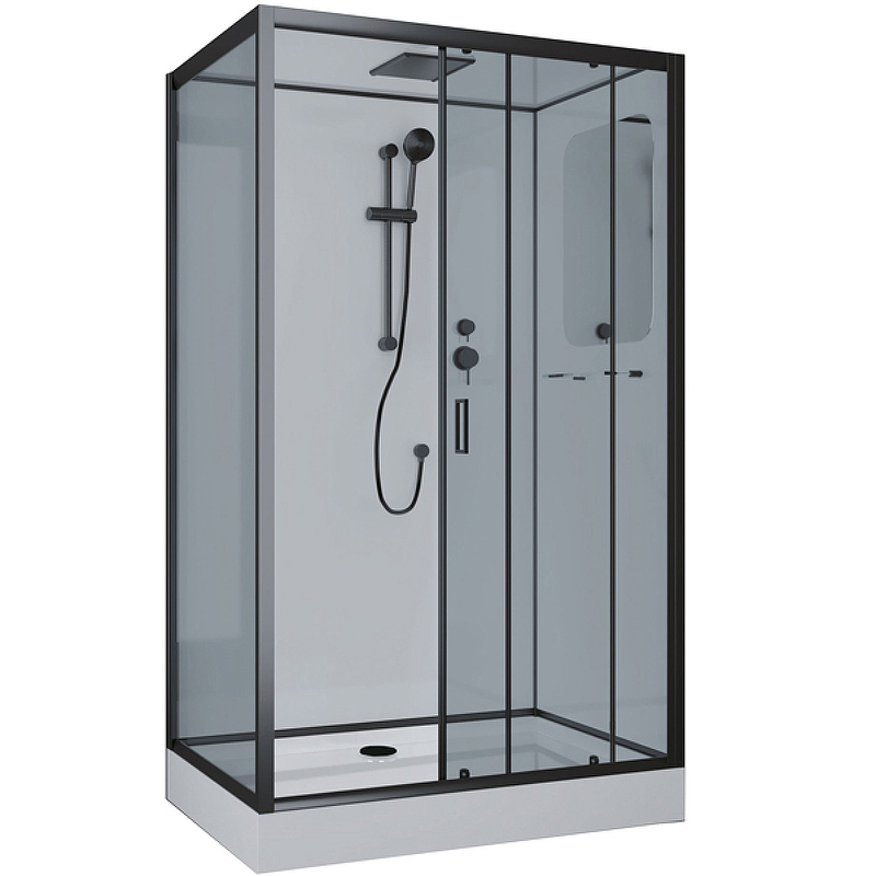 Душевая кабина Niagara Premium 120x80см NG-6912-01QR профиль черный