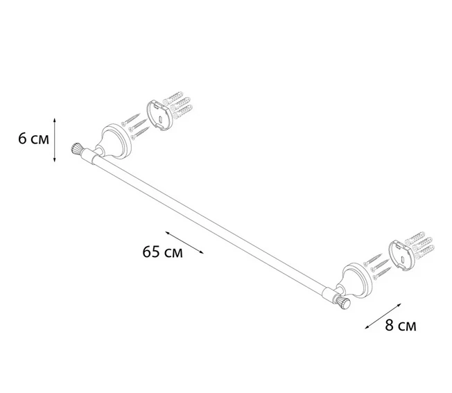 Полотенцедержатель Fixsen Sofita Crystal SF-35001 хром