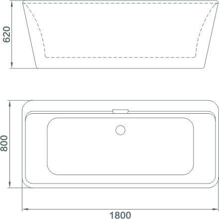 Акриловая ванна Orans 180x80 OLS-BT62110C белый/дерево