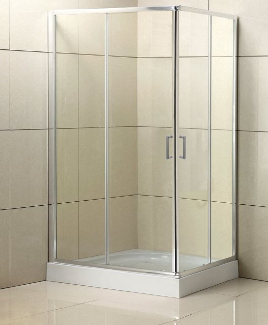 Душевой уголок BelBagno Uno 100x90см UNO-195-AH-2-100/90-C-Cr профиль хром, стекло прозрачное