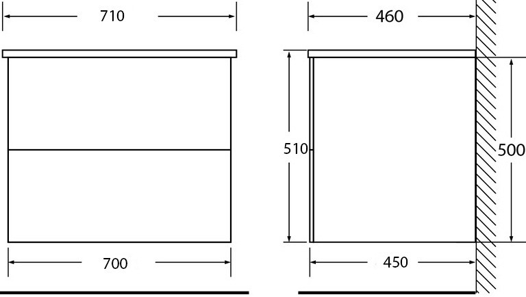 Тумба с раковиной BelBagno Kraft 70 KRAFT-700-2C-SO-PP сосна