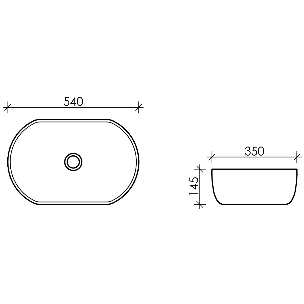 Раковина накладная Ceramica Nova Element CN5023 белая глянцевая