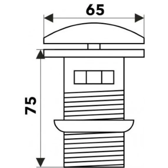 Донный клапан для раковины Melana MLN-TB50-1 без перелива, бронзовый