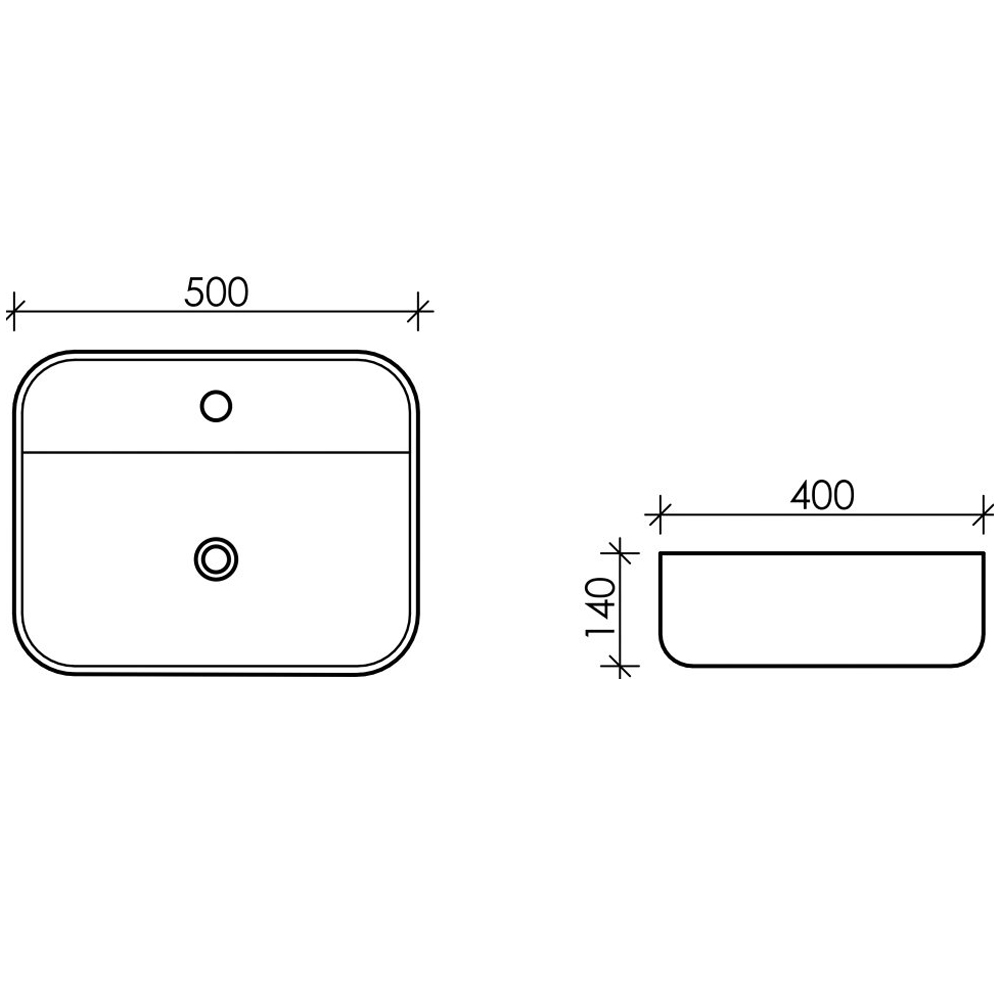 Раковина накладная Ceramica Nova Element CN5015 белая глянцевая