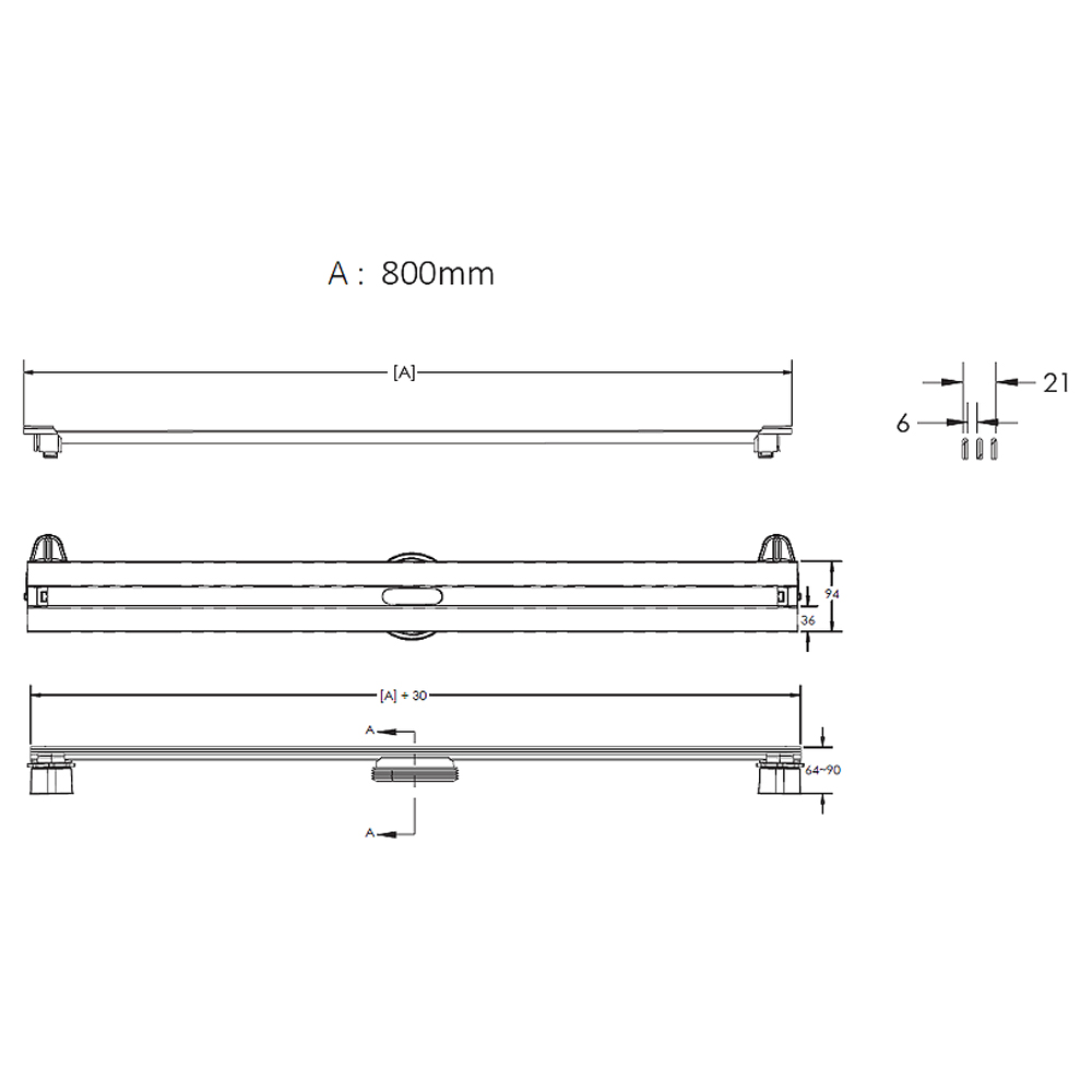 Душевой лоток Berges Super Slim 80 091054 хром