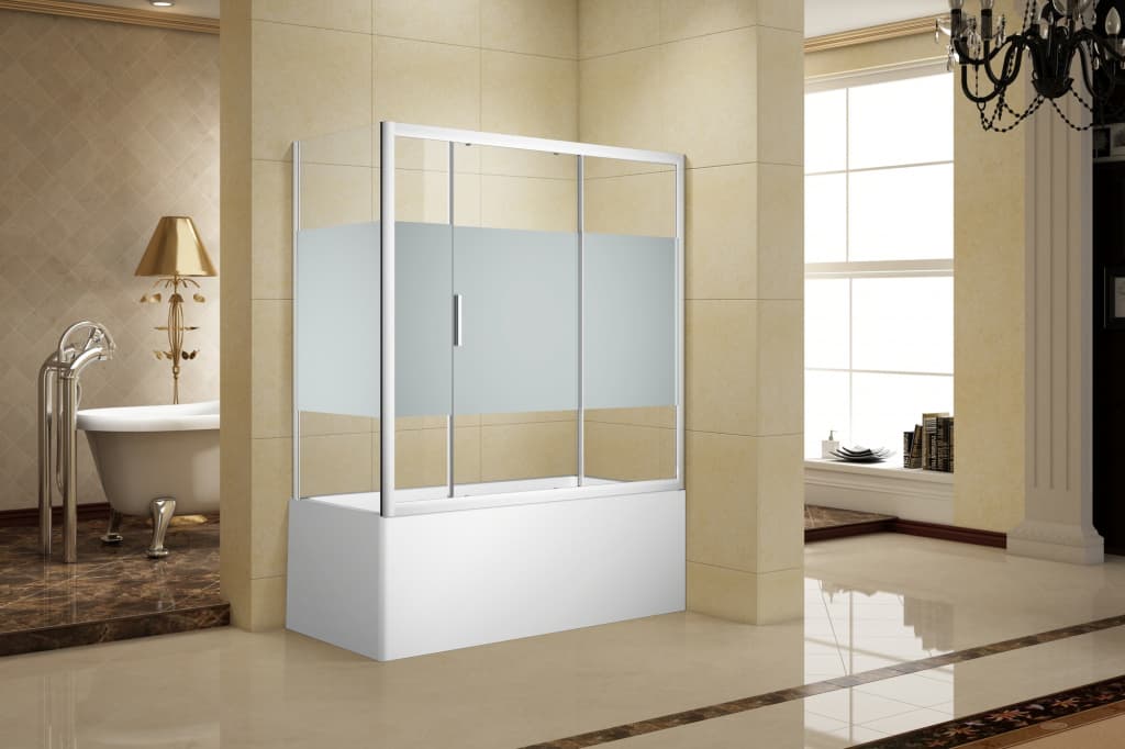 Шторка на ванну Aquanet Practic 70x150см AE10-F-70H150U-CP профиль хром, стекло прозрачное