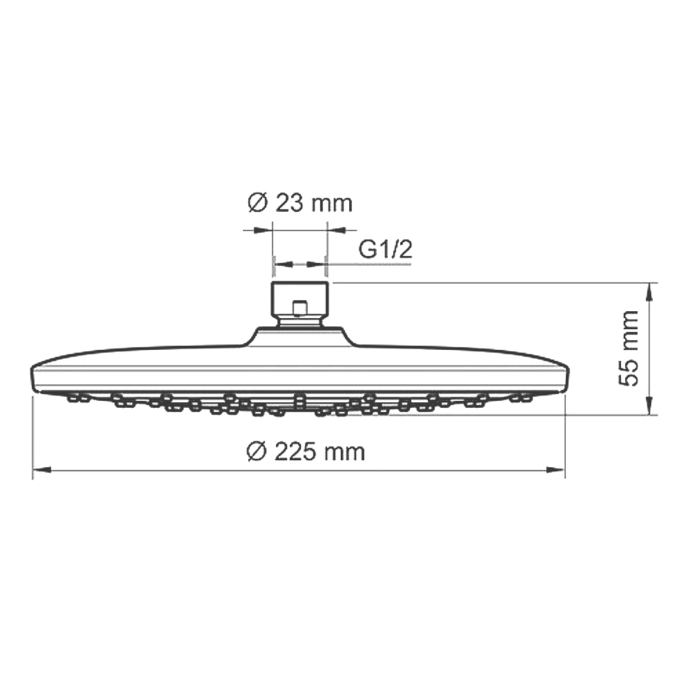 Верхний душ Wasserkraft Elbe A077 черный