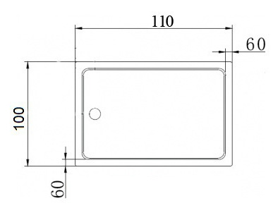 Душевой поддон Cezares 110х100см TRAY-A-AH-110/100-15-W белый