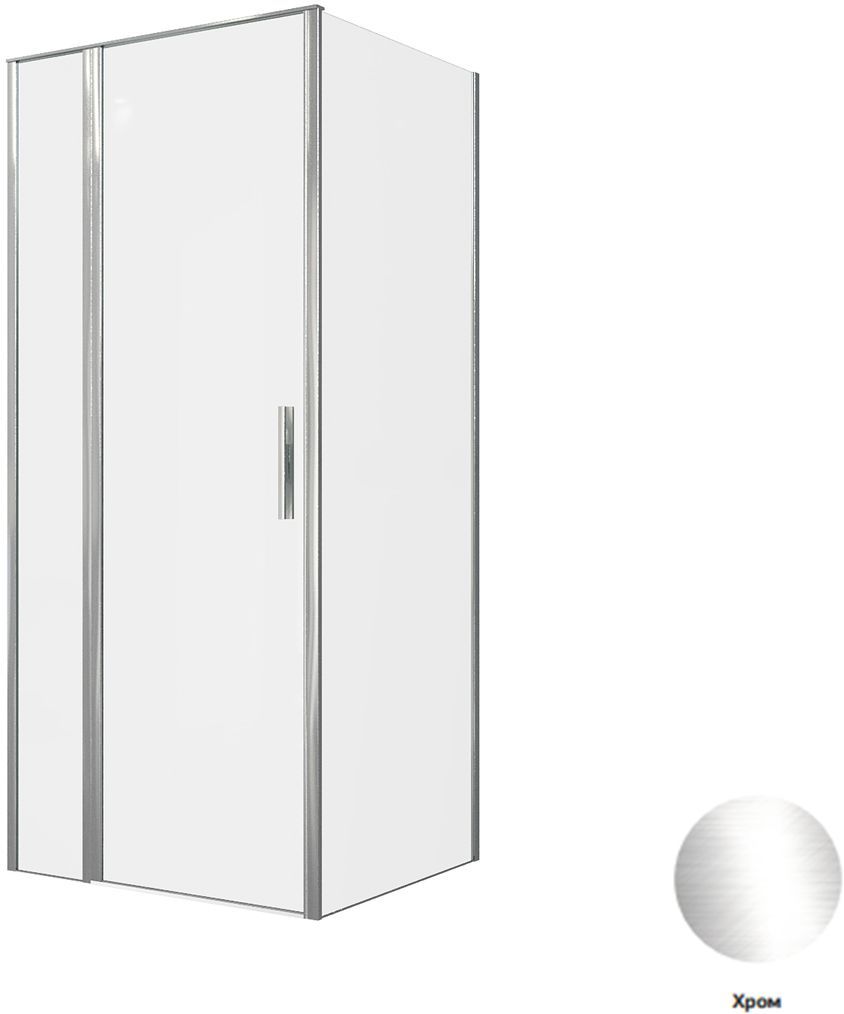Душевой уголок Allen Brau Priority 90x80см 3.31025.00+3.31040.00 профиль хром, стекло прозрачное