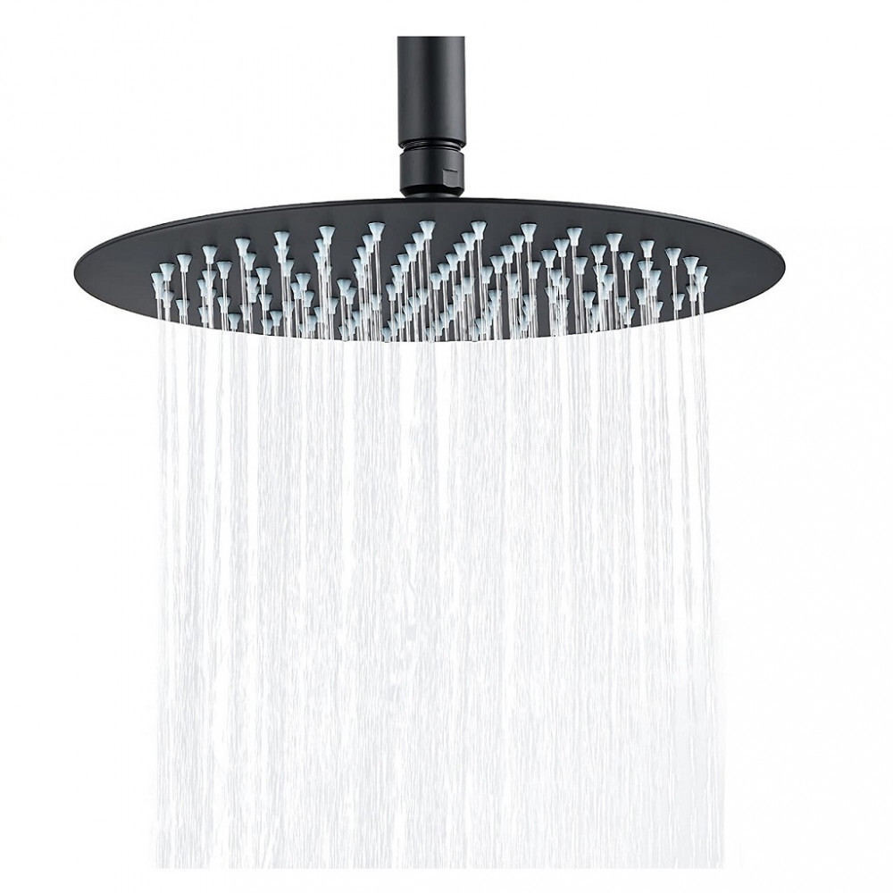 Верхний душ BERGES VENTAS R BLACK 074004 черный матовый