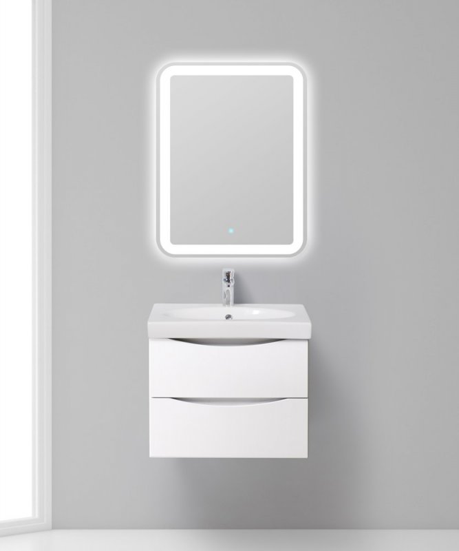 Раковина встраиваемая BelBagno Fly 60см BB600-LV-CER-N белая