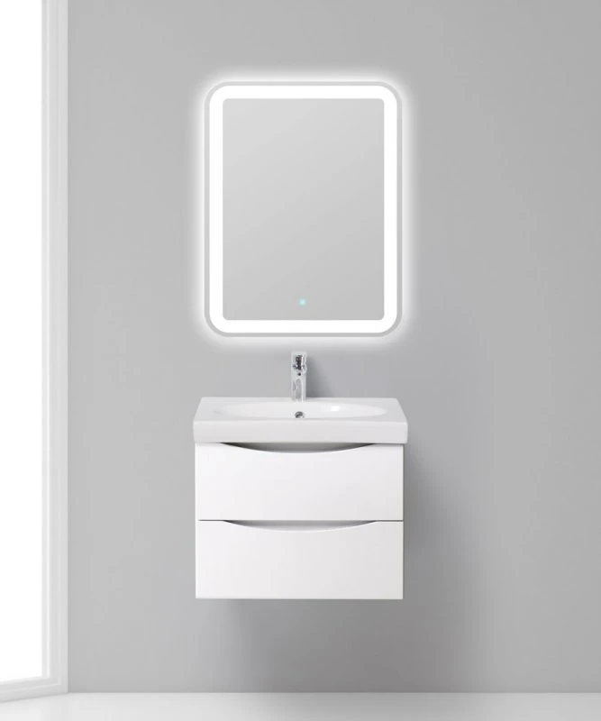 Раковина встраиваемая BelBagno Fly 60см BB600-LV-CER-N белая