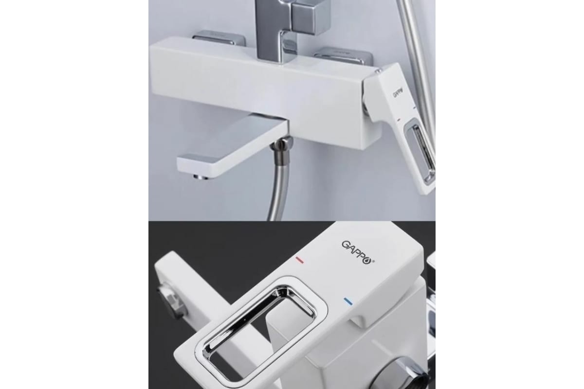 Душевая стойка Gappo Futura G2417-8 белый / хром