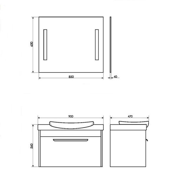 Зеркало Comforty Жасмин 85 00004140520CF с подсветкой и сенсором