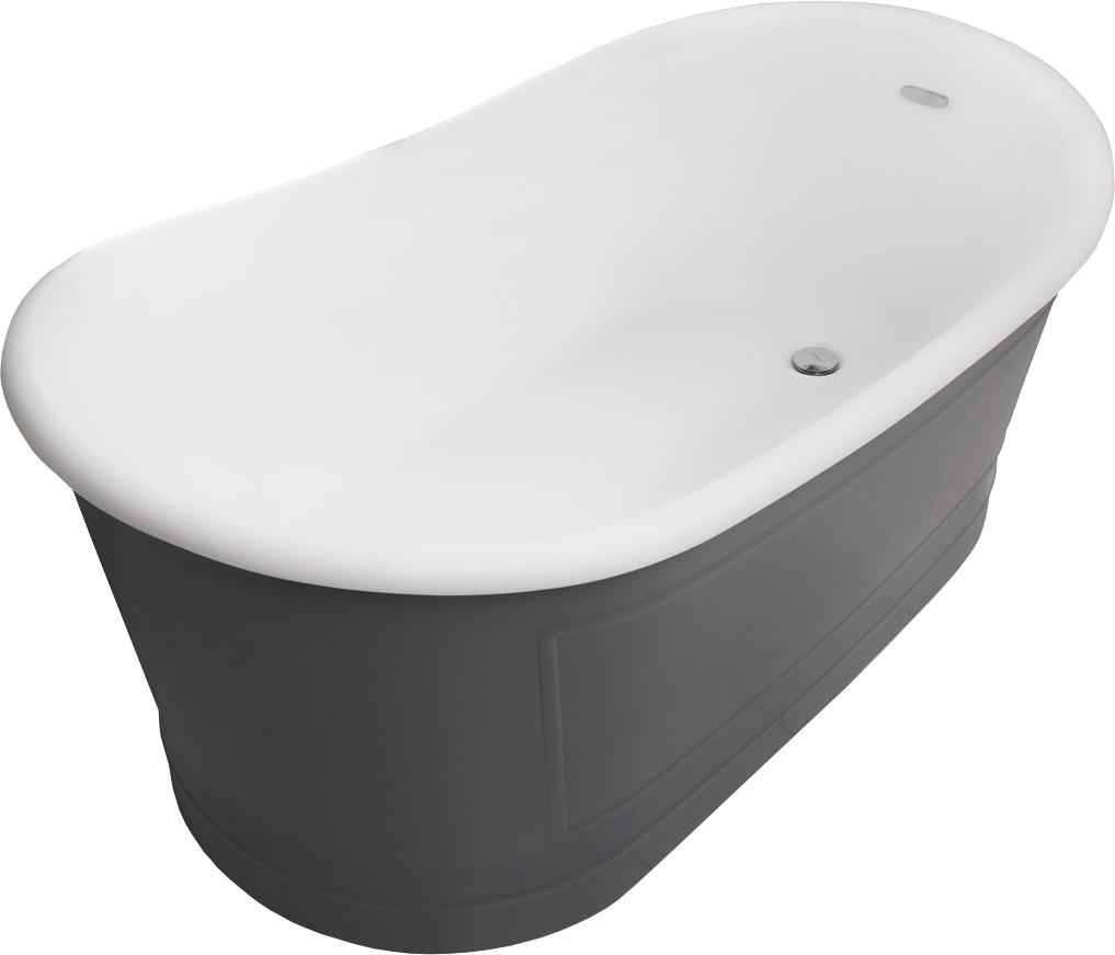 Акриловая ванна BelBagno 167,6х90х75 BB32-CF36 серая матовая