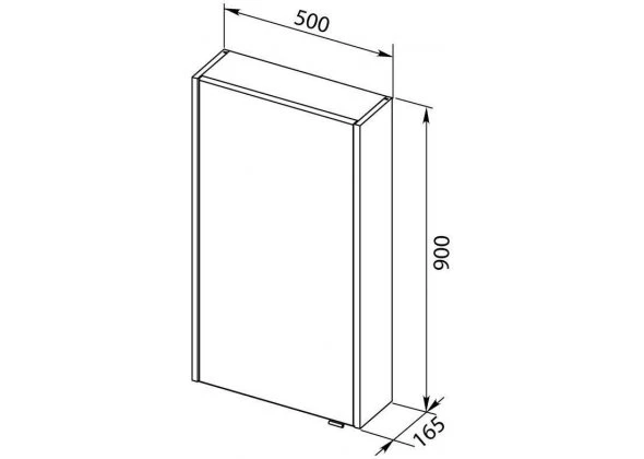 Зеркало Aquanet Августа 50 L Белый