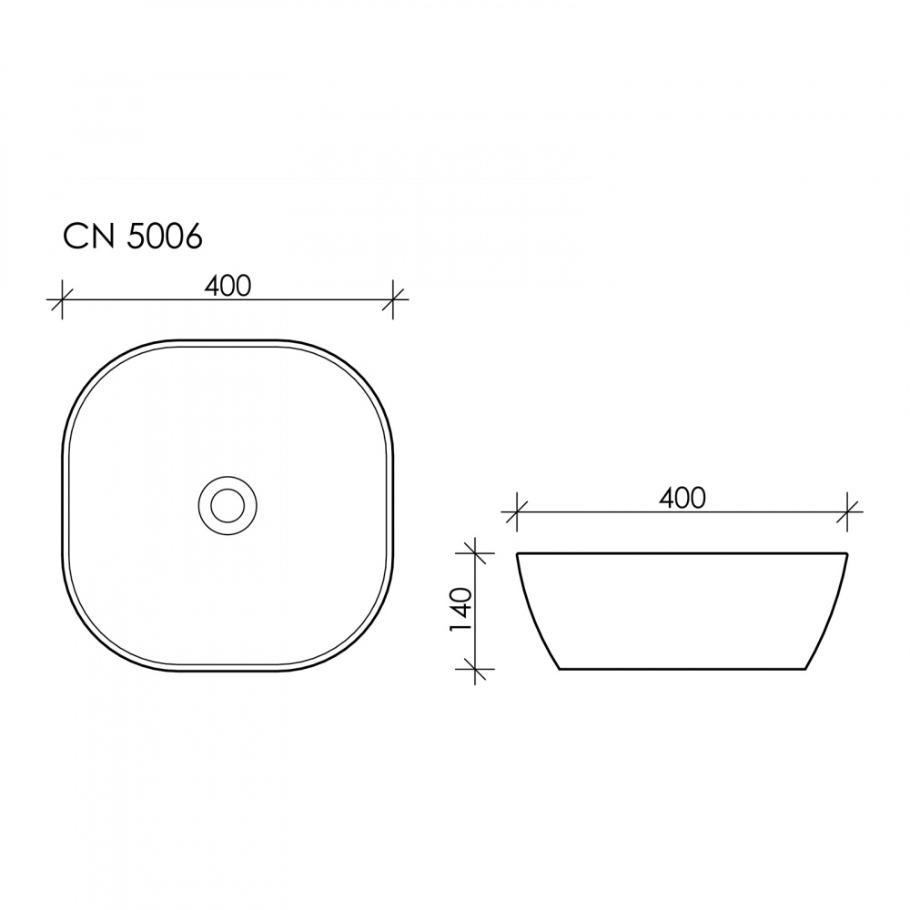 Раковина накладная Ceramica Nova Element CN5006 белая глянцевая