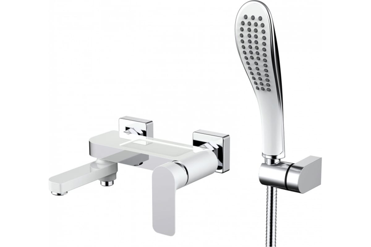 Смеситель для ванны с душем Gappo G3248 белый / хром