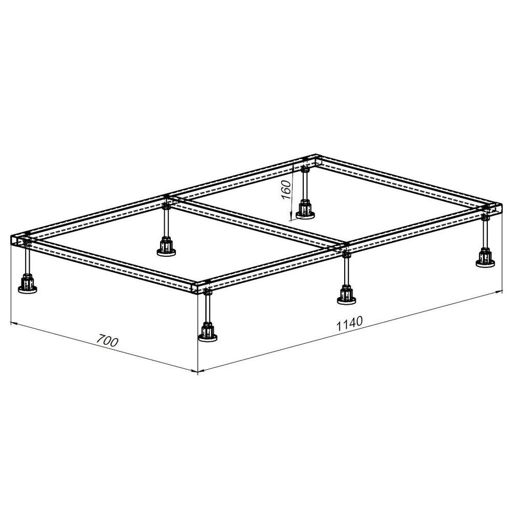 Каркас для поддона Allen Brau 120х80 8.00003