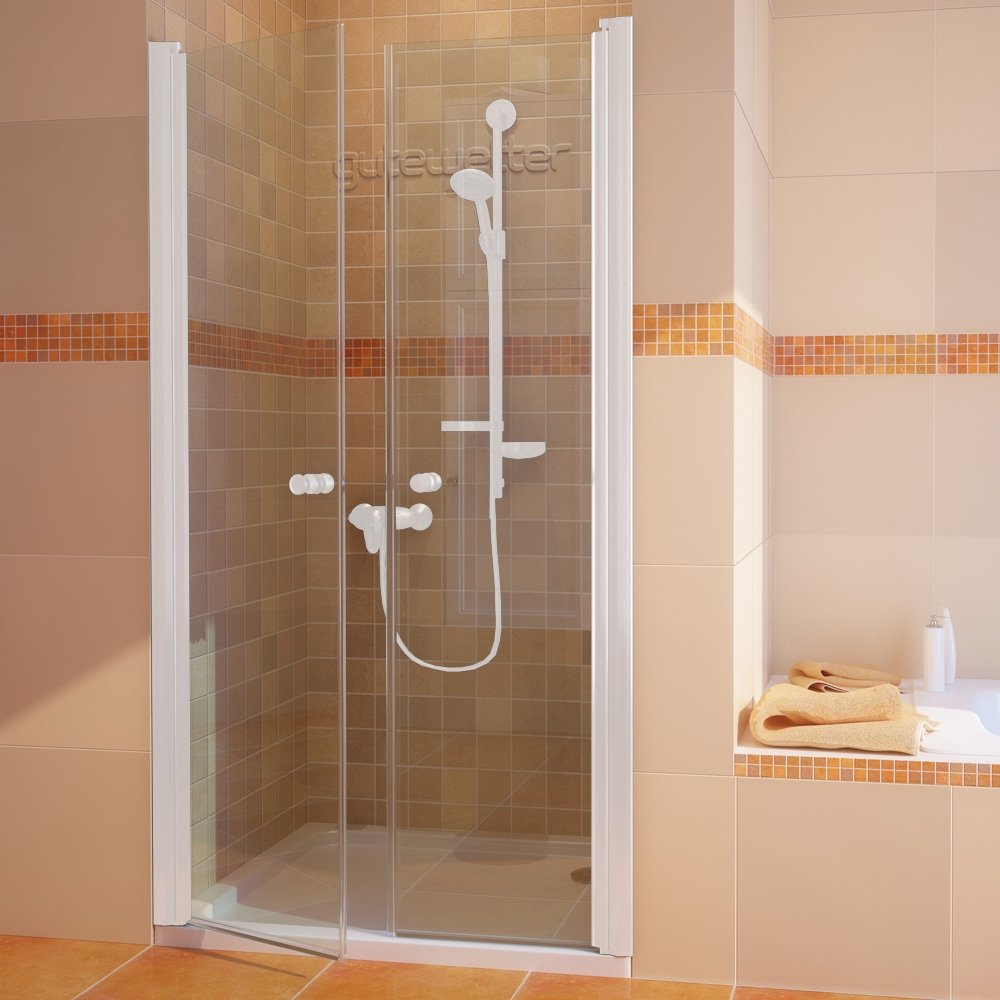 Душевая дверь в нишу GuteWetter LUX DOOR 90см GK-602 профиль хром, стекло бесцветное
