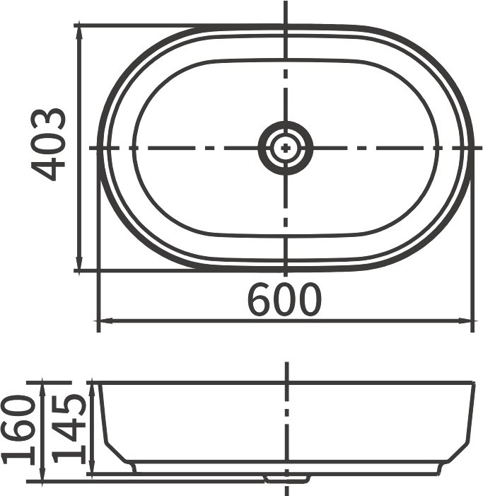 Раковина накладная ARROW AP41025D белая