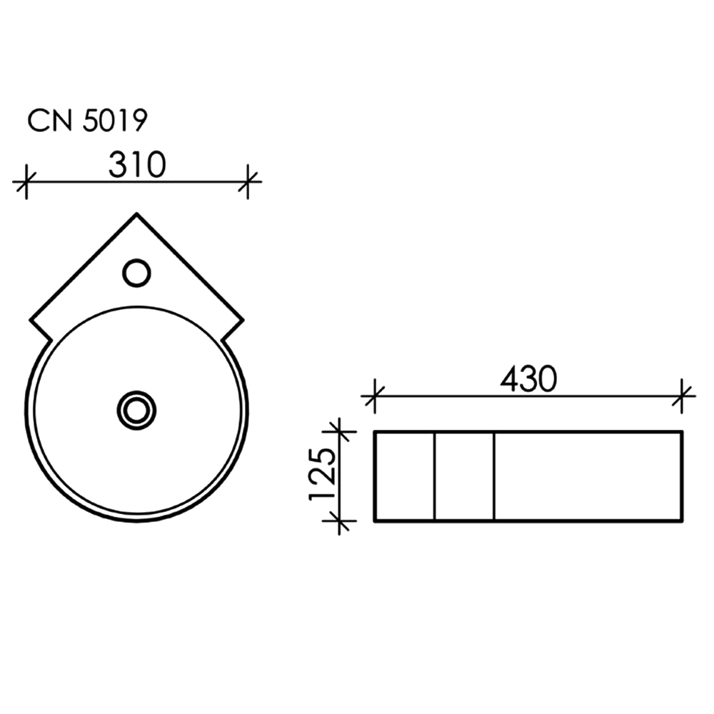 Раковина подвесная Ceramica Nova Element CN5019 белая