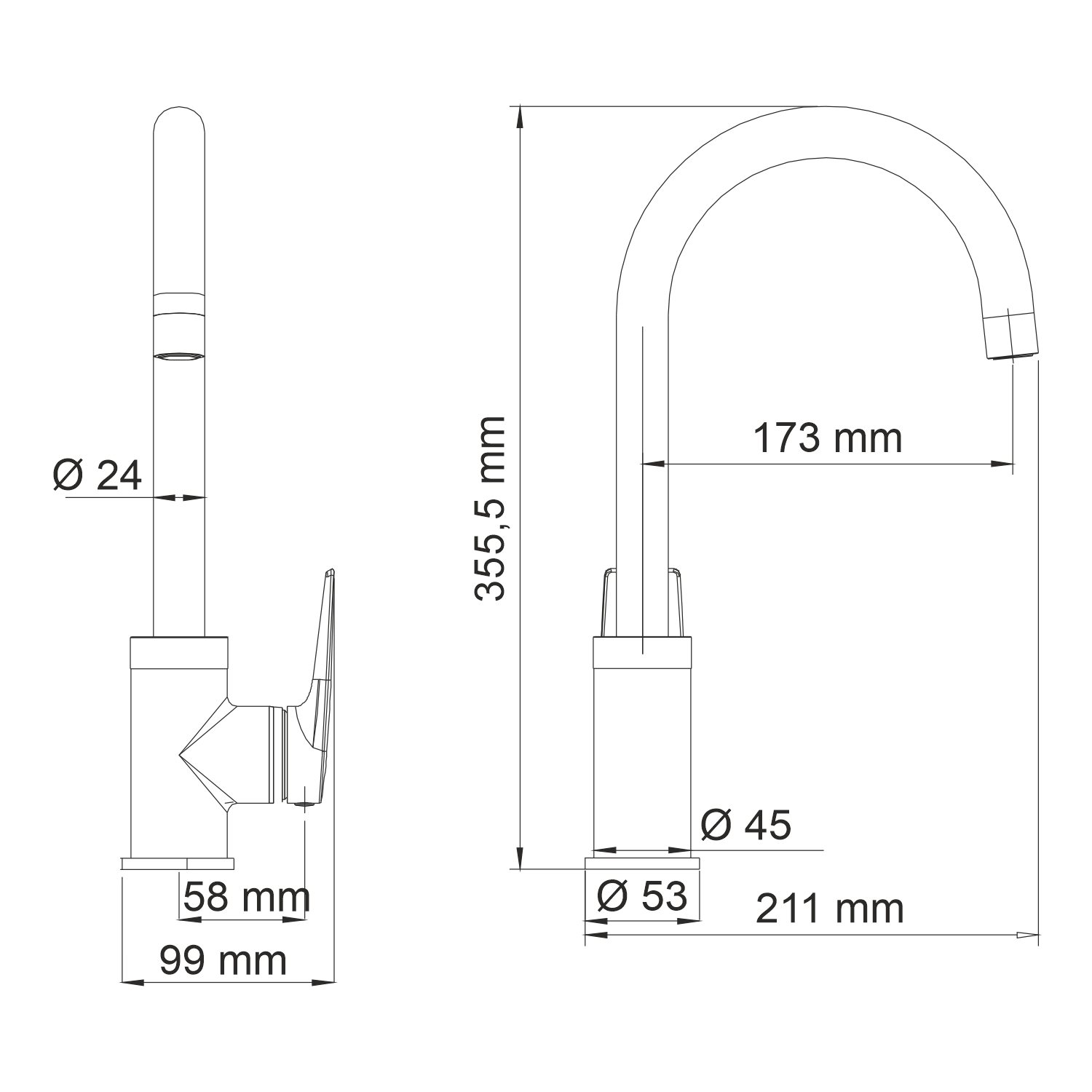 Смеситель для кухни Wasserkraft Lopau 3207 хром