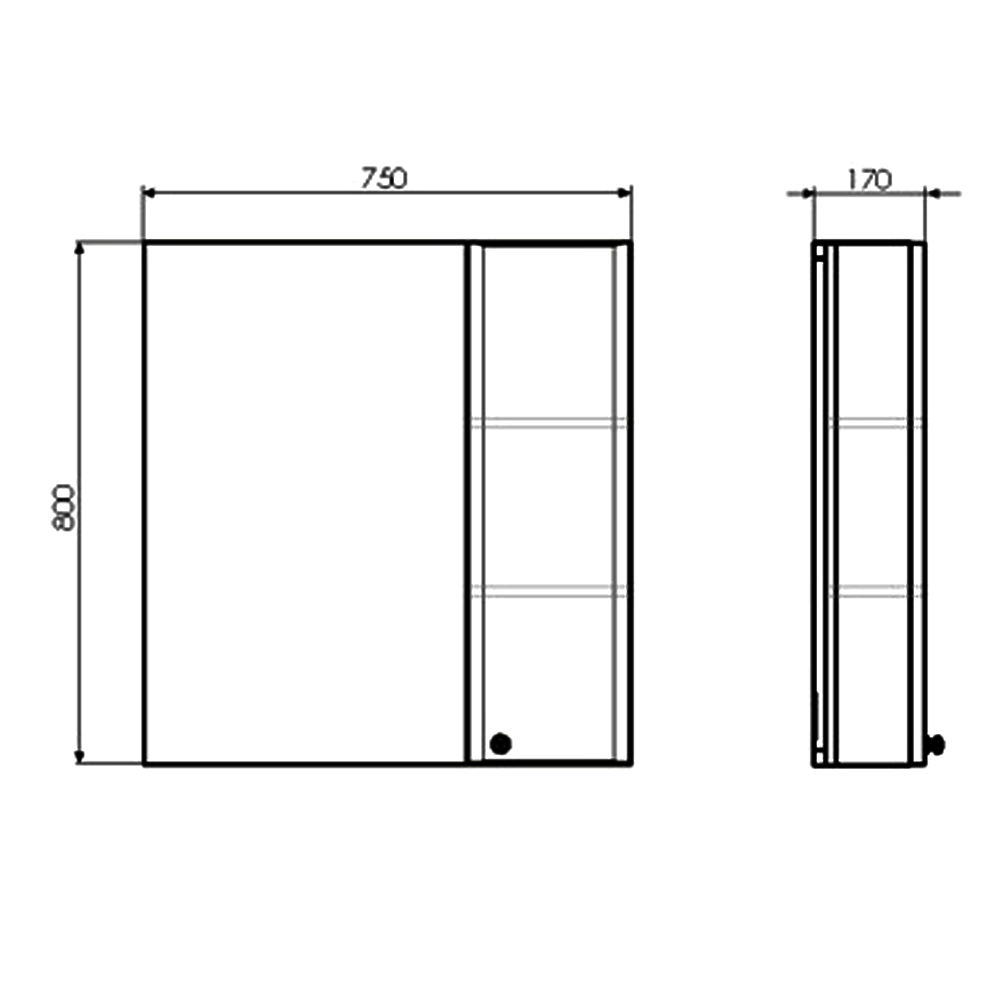 Зеркало-шкаф Comforty Амстердам 75 00004144209CF белый