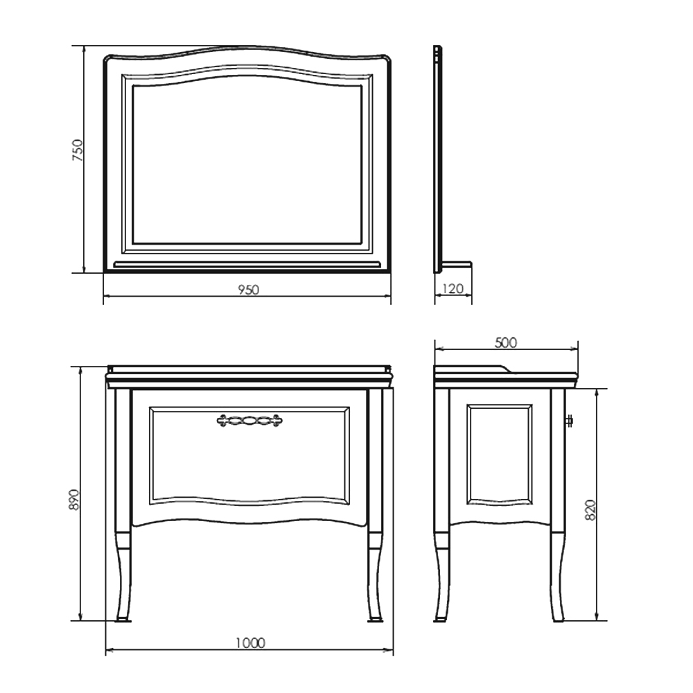 Зеркало Comforty Павия 100 00004147986CF белый глянец