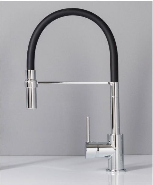 Смеситель для кухни Aquanet FF6215 черный / хром