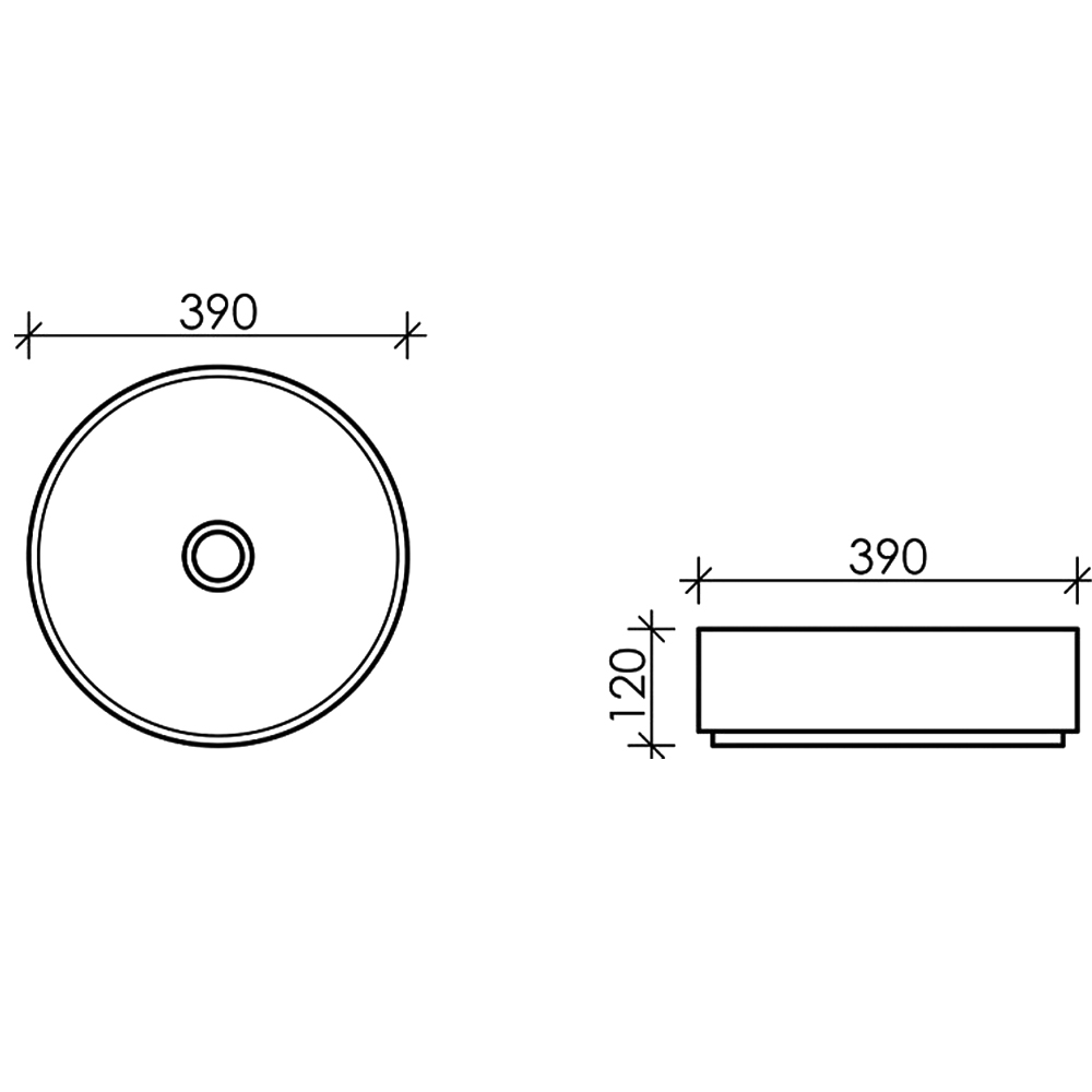 Раковина накладная Ceramica Nova Element CN6022MH антрацит матовая